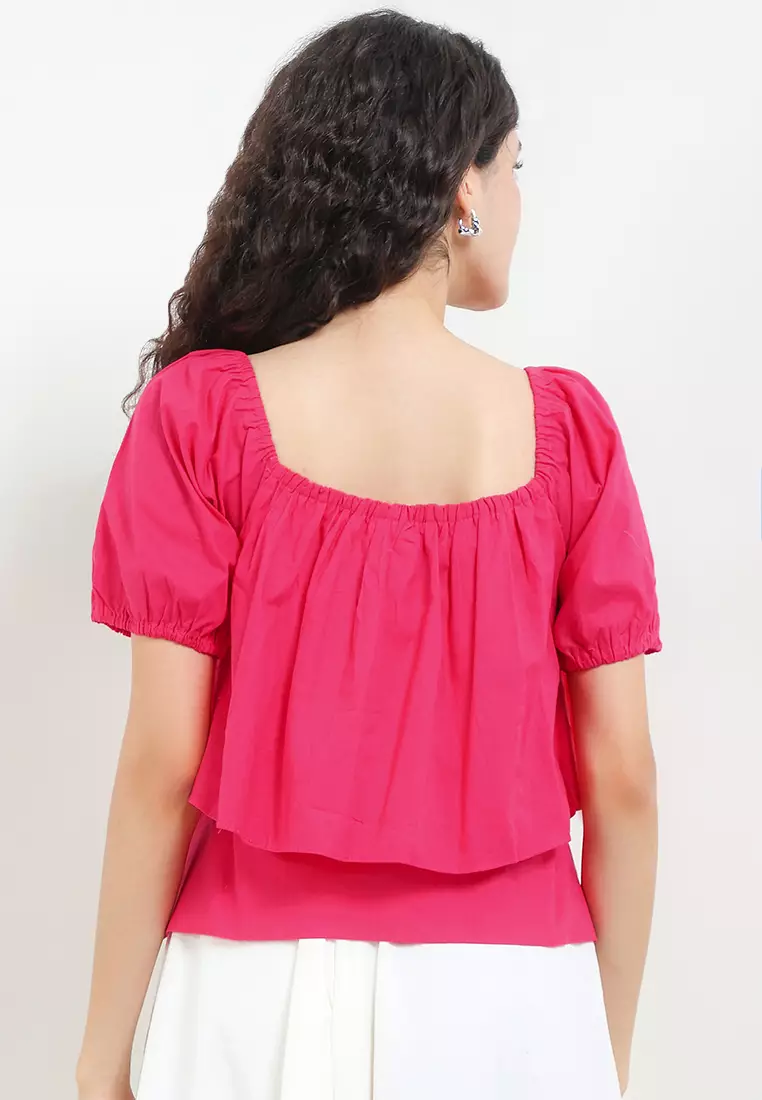 Off Shoulder Puff Sleeve Top