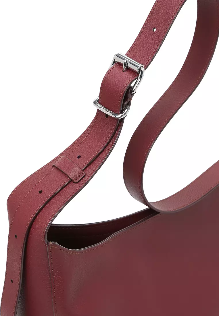 Asymmetric Shoulder Bag - Berry