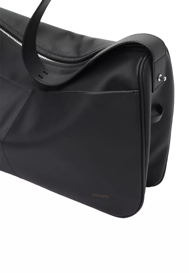 Slip Pockets Shoulder Bag - Black