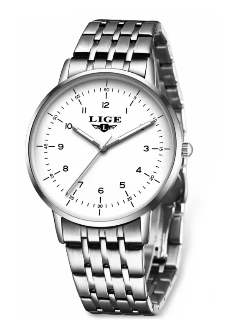 Buy Lige Lige Unisex Stainless Steel Quartz Watch On Steel Bracelet Online Zalora Philippines