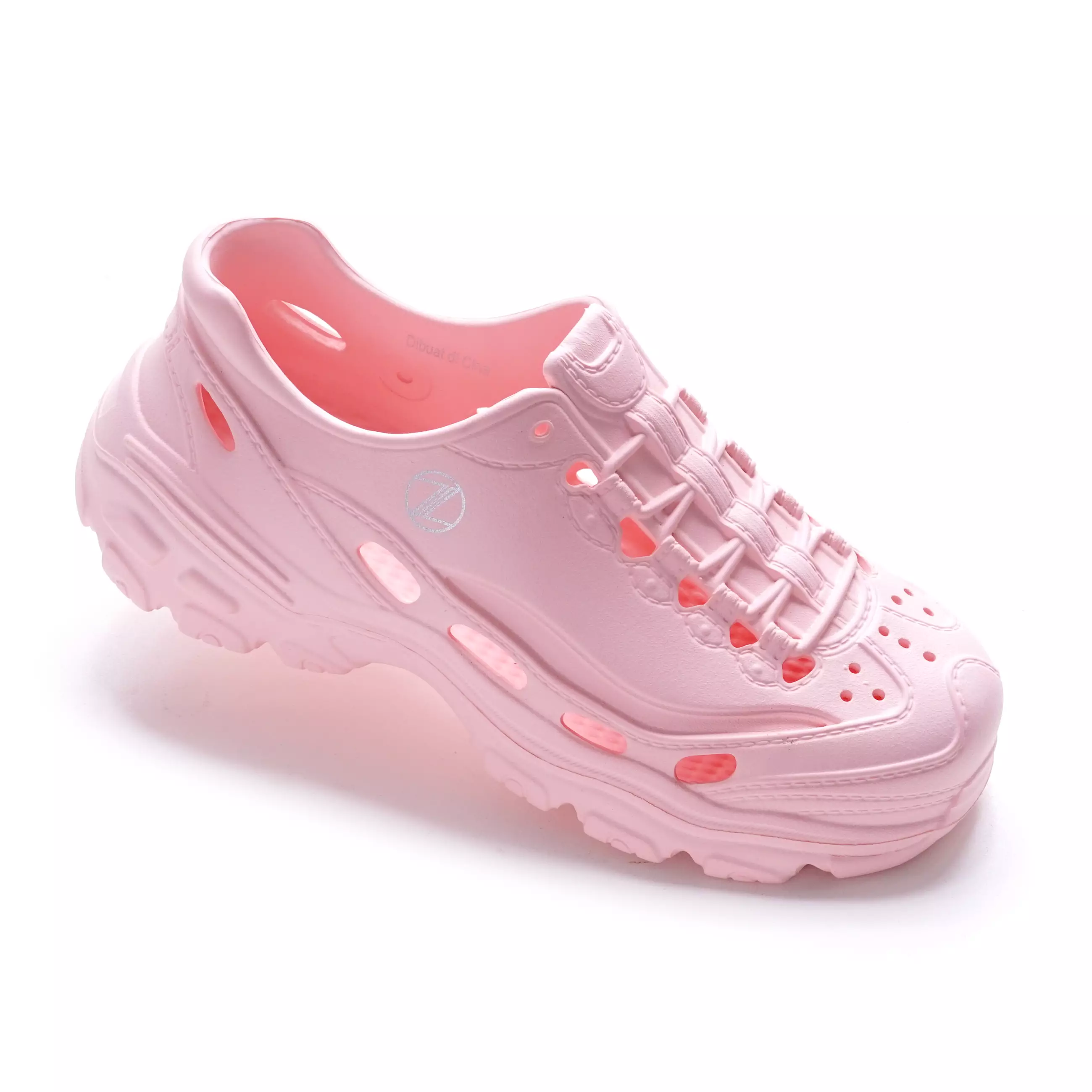 ZANDILAC - SANDAL WANITA DEWASA CH230169WD FULL KARET - MERAH MUDA BLUSH