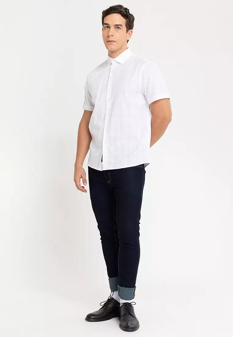 Short Sleeve Sateen Sns Plaid