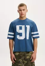 Washed Cobalt/91 Stripe Panel