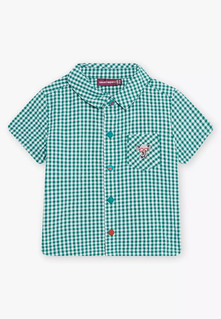 Green White Gingham Shirt