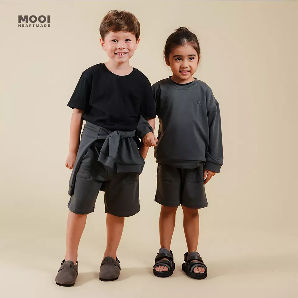 Mooi Sepatu Sandal Traveling Anak Seiji - Grey