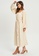 The Fated beige Floreto Midi Dress 4A41BAAD42816FGS_2