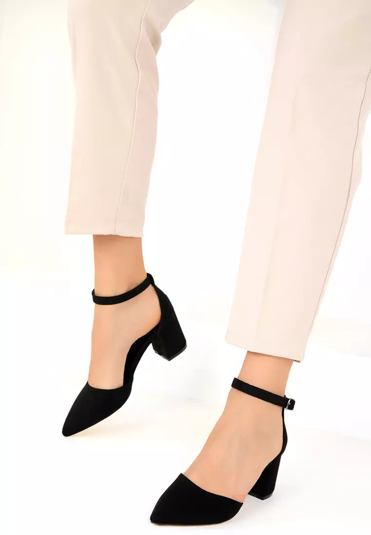 Pointed Toe Mid Block Heels