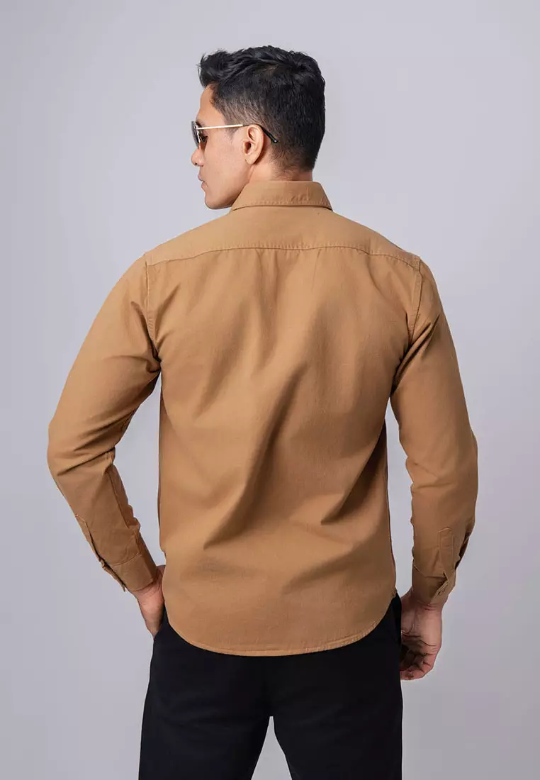 Jacket Shacket Workwear Shirt Camel Brown