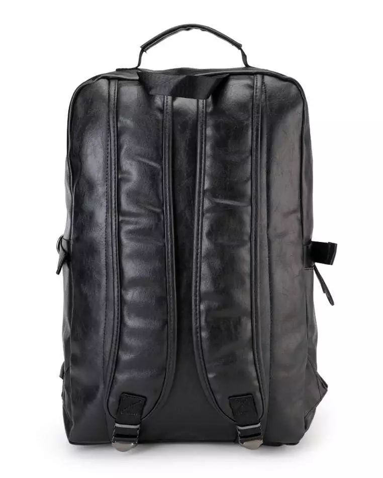 Pu Buckled Zipper Backpack
