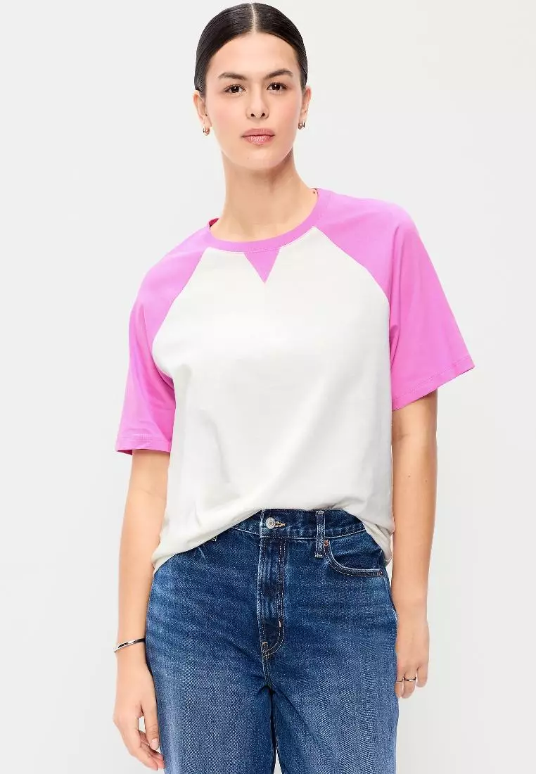 Vintage Crew-Neck Raglan T-Shirt