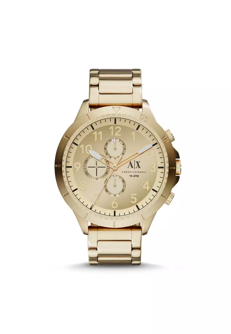 Armani Exchange Chronograph Gold Tone Stainless Steel Watch AX1752