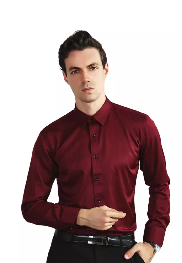 Red formal shirt hot sale for ladies