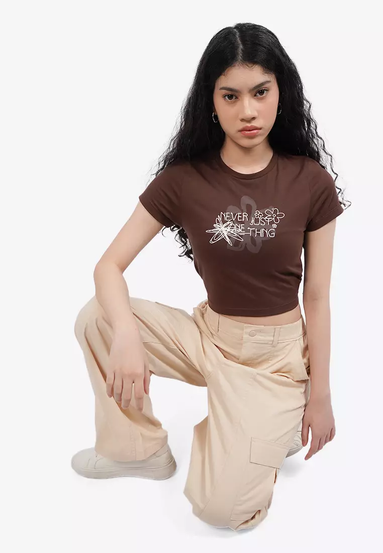 Back Tie Short Sleeve Graphic T-Shirt