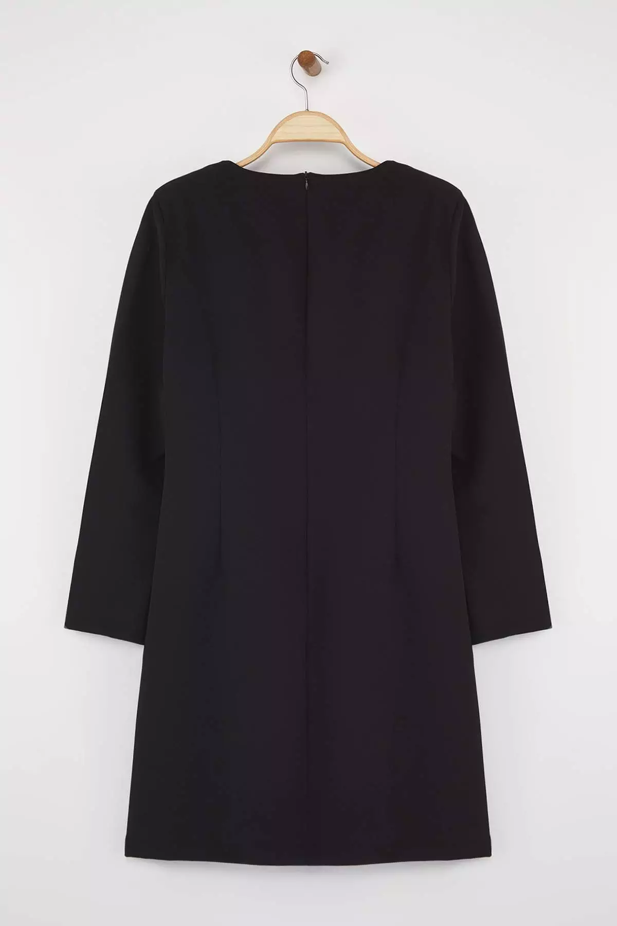 Plus Size Button Detailed Mini Woven Dress