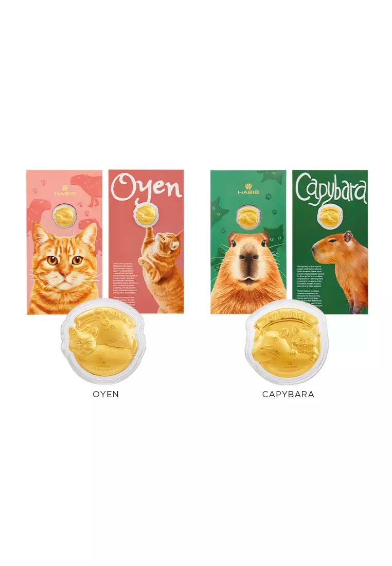 HABIB x Zoo Negara Collection (Capybara & Oyen) | 999.9 Gold Wafer (0.40g)