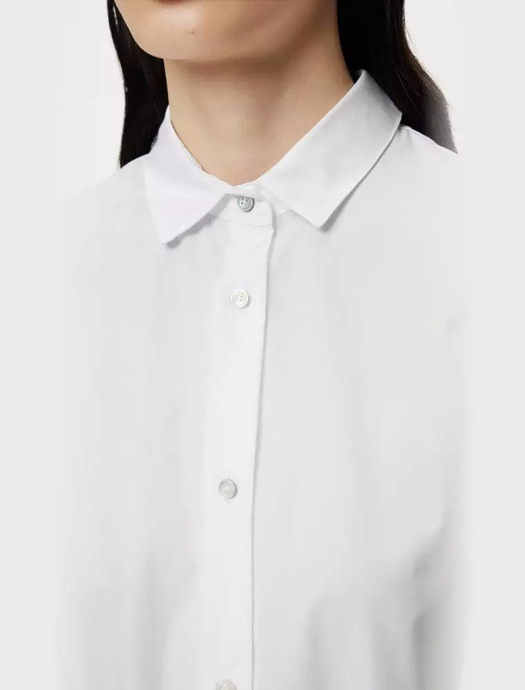 JNBY Women's Mid-Sleeve Single-Button Shirt Dress