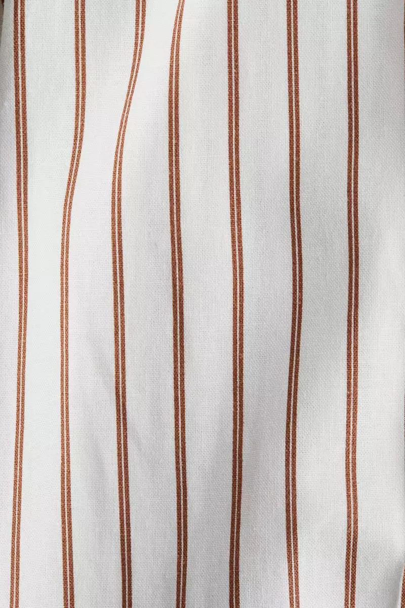 Wide linen-blend trousers