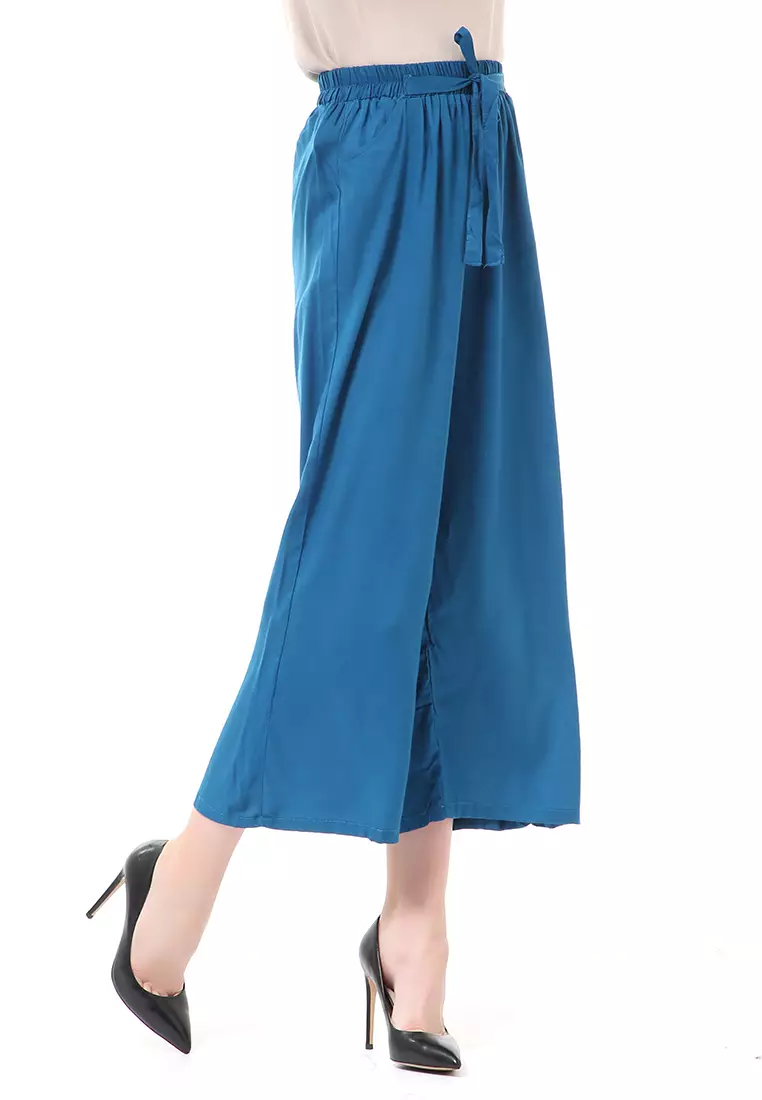 Stella Celana Panjang Casual Wanita Kulot Loose Pants Homewear Material Rayon ORIGINAL - Deep Sea