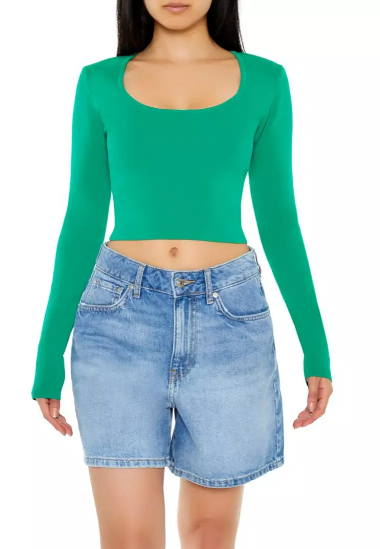 Cropped Knit Sweater Forever 21 Buy FOREVER 21 Ribbed Sweater-Knit Crop Top  2025 Online ZALORA, image size:762x1100