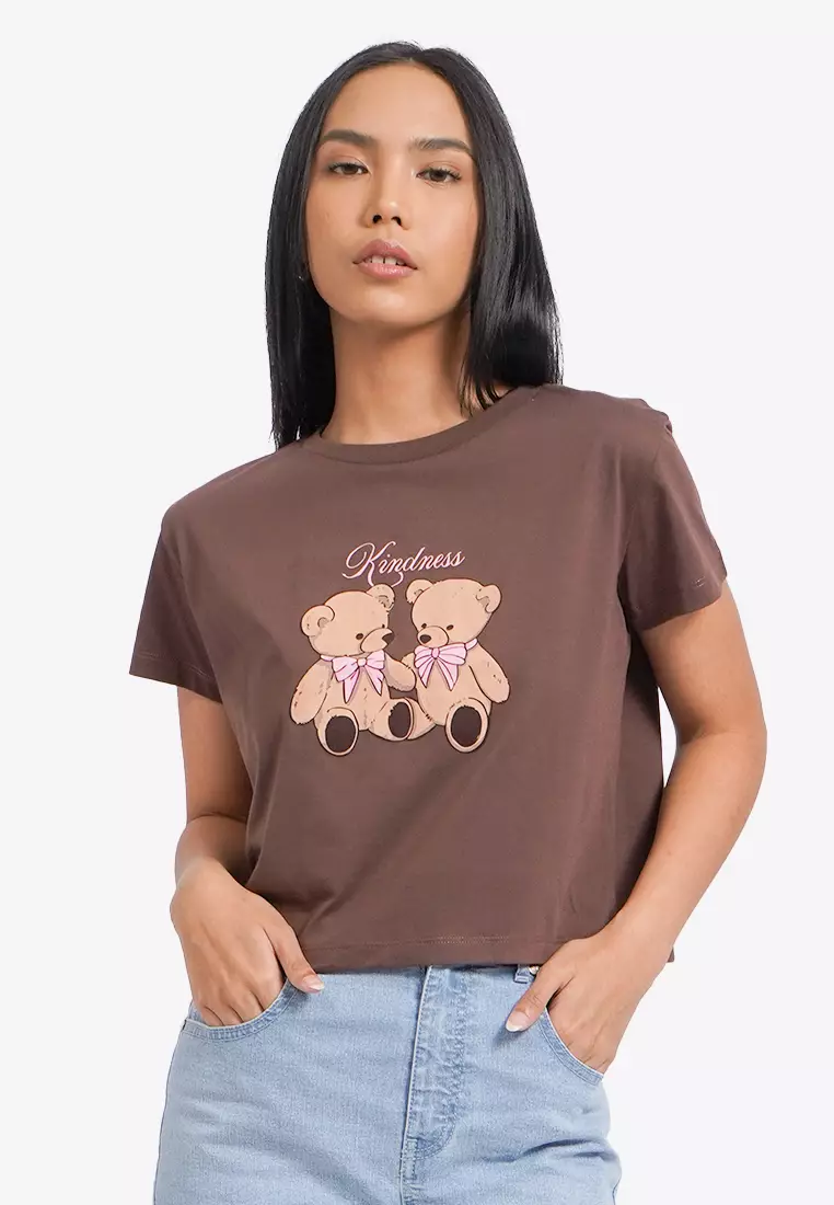 Short Sleeve Graphic Crop T-Shirt