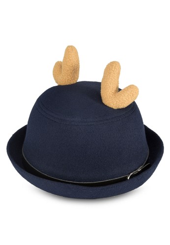 鹿角zalora 心得造型圓帽, 飾品配件, 爵士帽