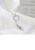Glamorousky white 925 Sterling Silver Simple Fashion Heart-shaped Freshwater Pearl Necklace 4C630ACF98065DGS_3