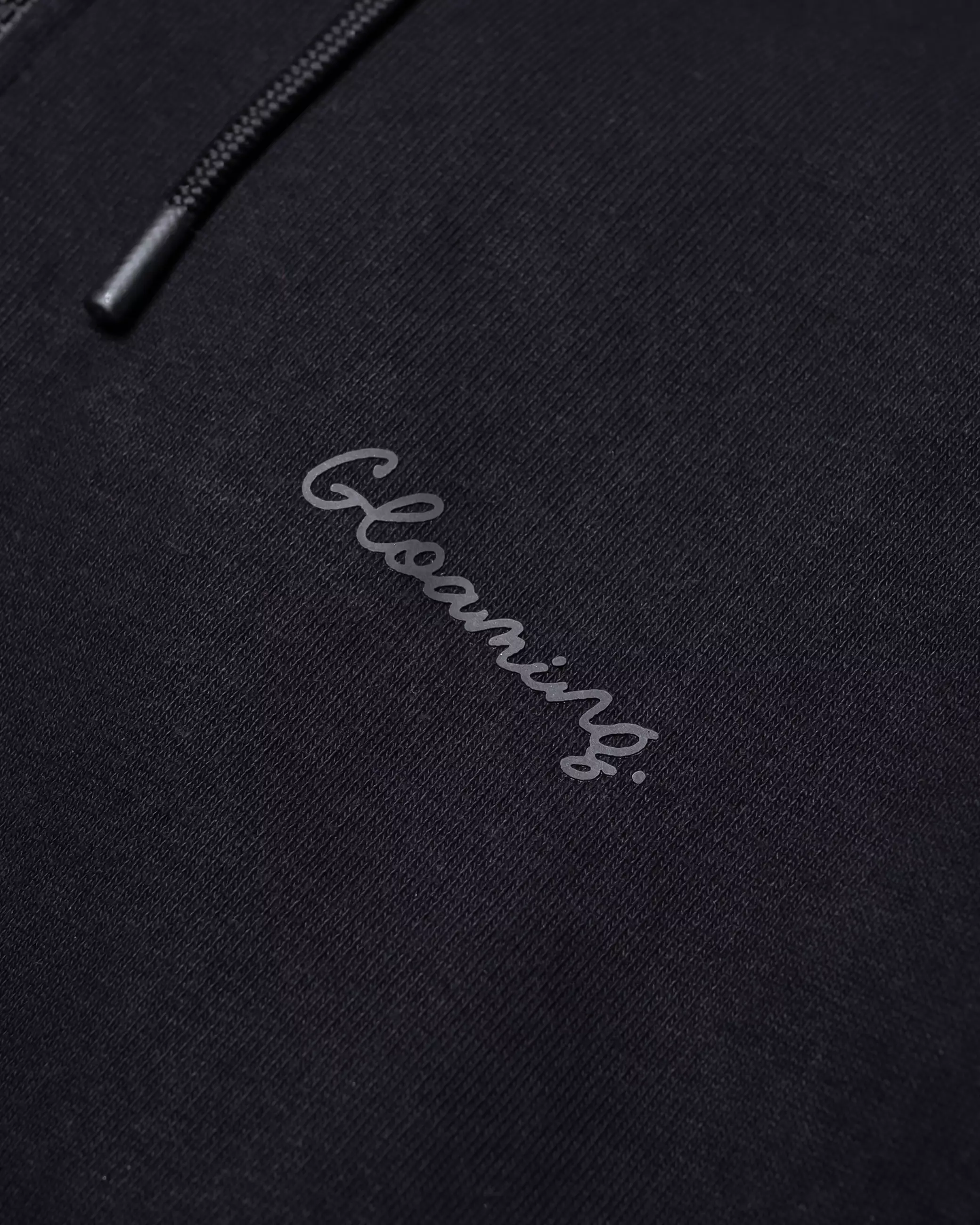 Gloaming Zipper Hoodie 440 Gsm Emboss Super Heavy Fleece Black
