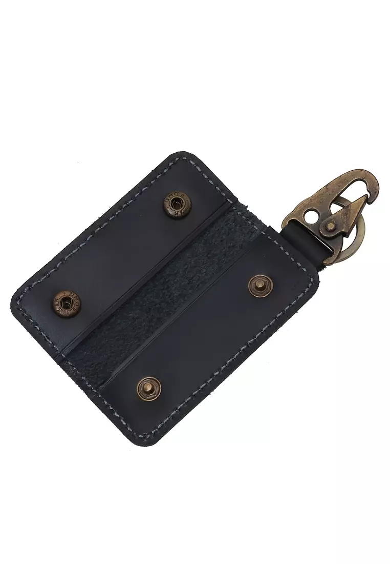 Elgreno Dompet STNK Mobil Motor Lipat Dua Fashion Pria Handmade Material Genuine Leather Kulit 314 ORIGINAL - Black