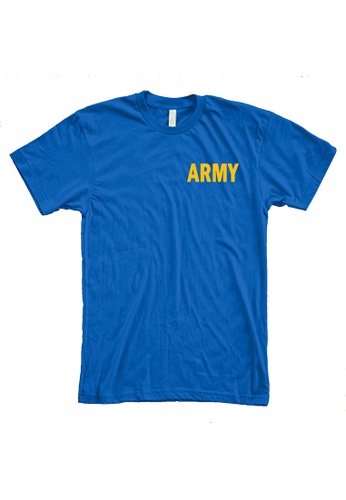 MRL Prints blue Pocket Army T-Shirt Frontliner 89328AAE0819C6GS_1