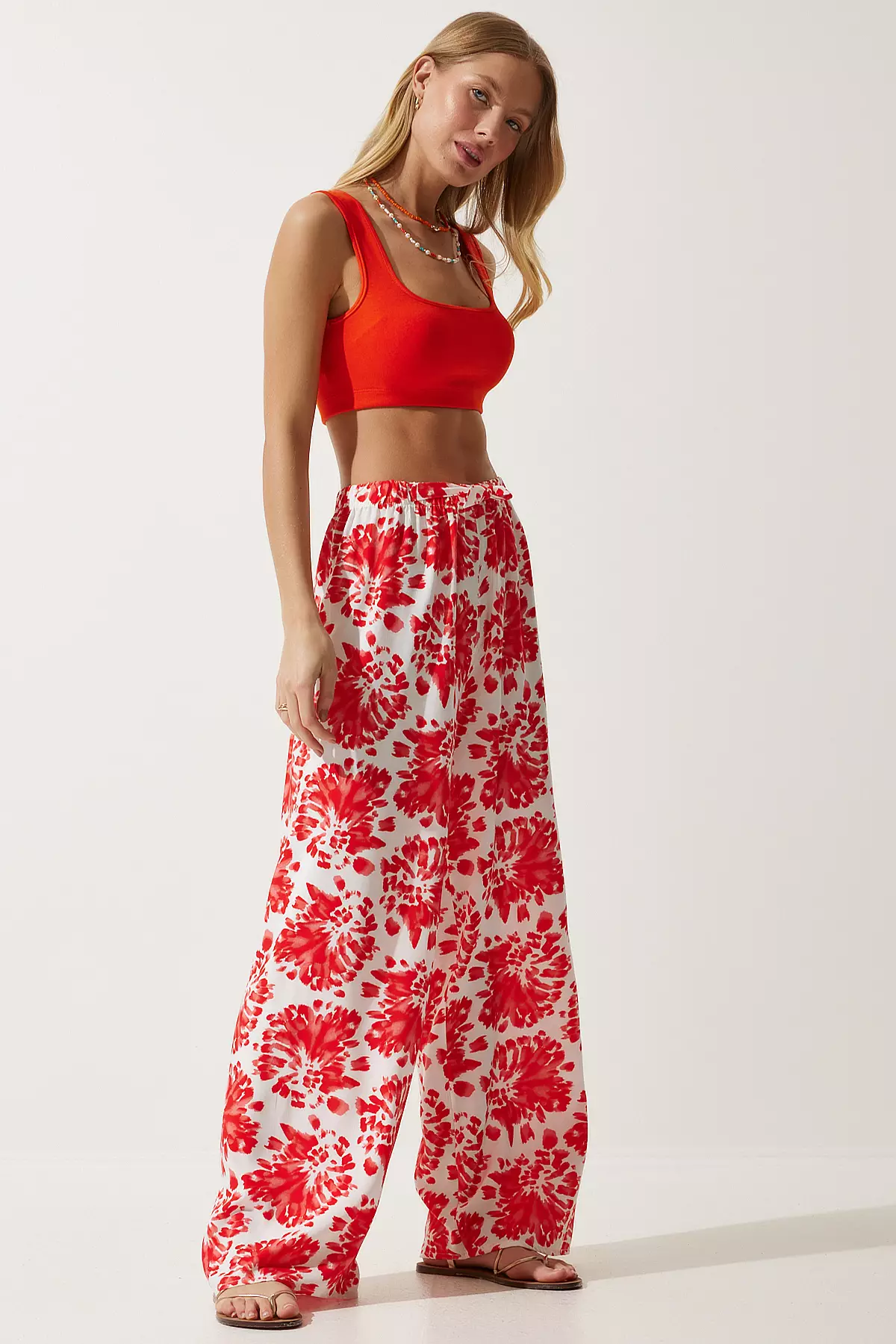 Viscose High Waist Pants