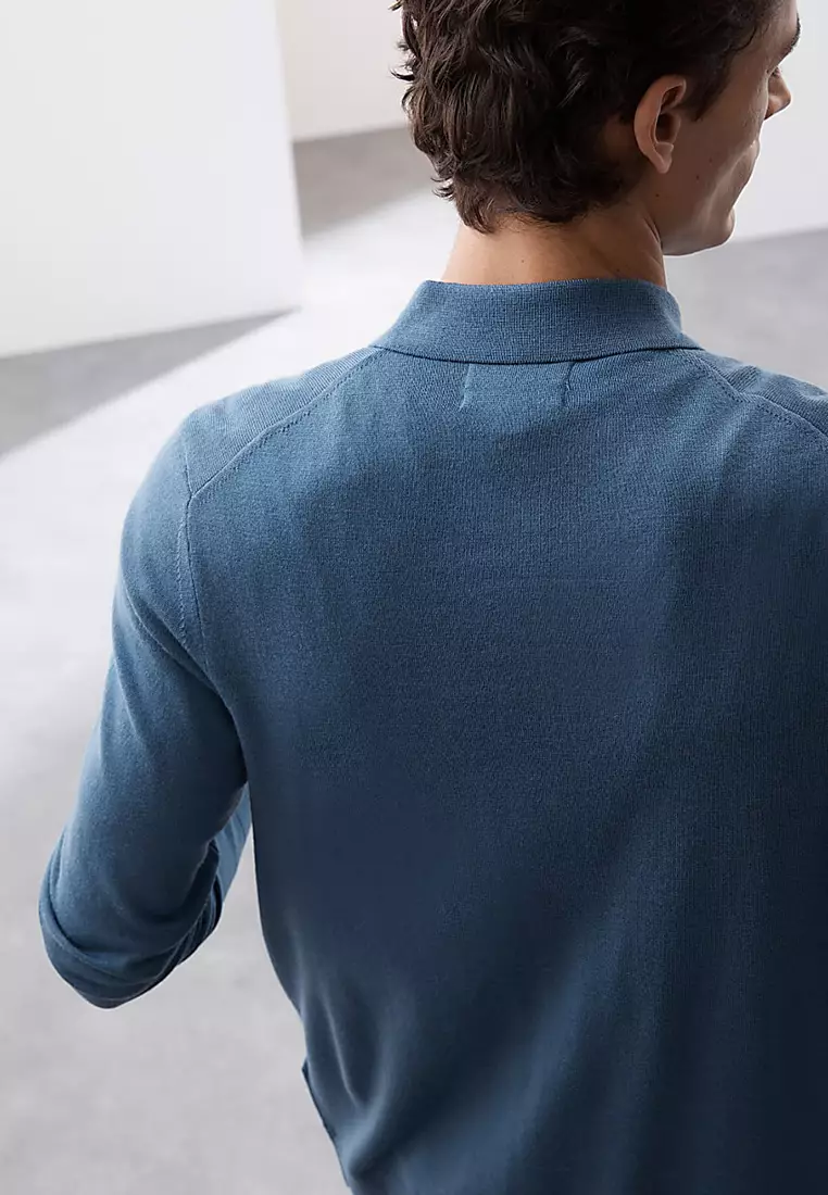 Pure Extra Fine Merino Wool Knitted Jacket