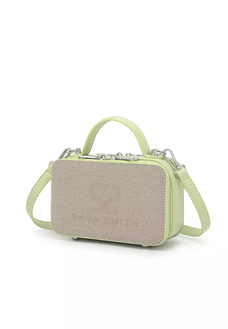 Women's Logo Top Handle Bag / Sling Bag / Crossbody Bag (Tas Selempang / Tas Tangan) - Hijau