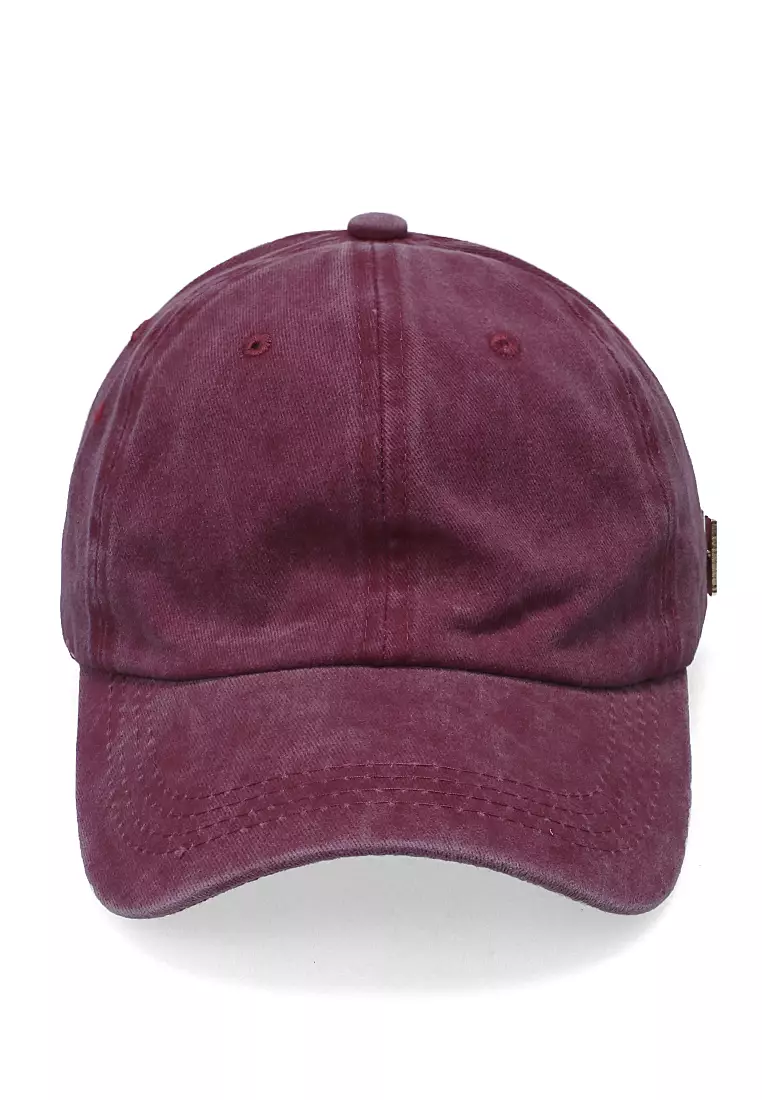 Drsh Topi Baseball Unisex Plain Casual Sport Adjustable Material Cotton ORIGINAL - Maroon