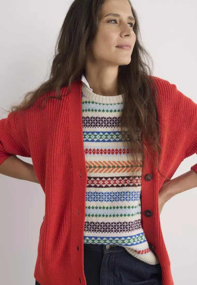 Seasalt Cornwall Red Winding Creek Cardigan