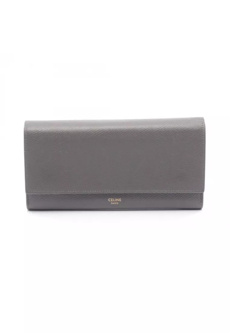 Buy CELINE Pre-Loved Celine large flap wallet Bi-fold Long Wallet