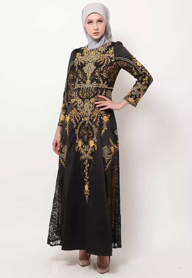 Bibiq Gamis Brokat Satin