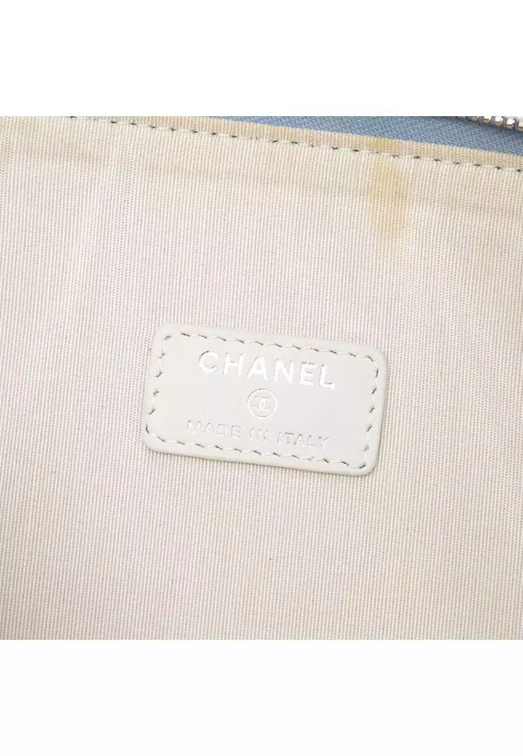 Pre-Loved Chanel Large Canvas Deauville O Case Clutch