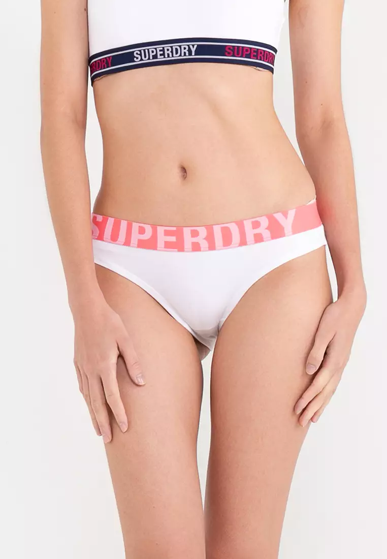 Superdry Womens Organic Cotton Offset Logo Bikini Briefs
