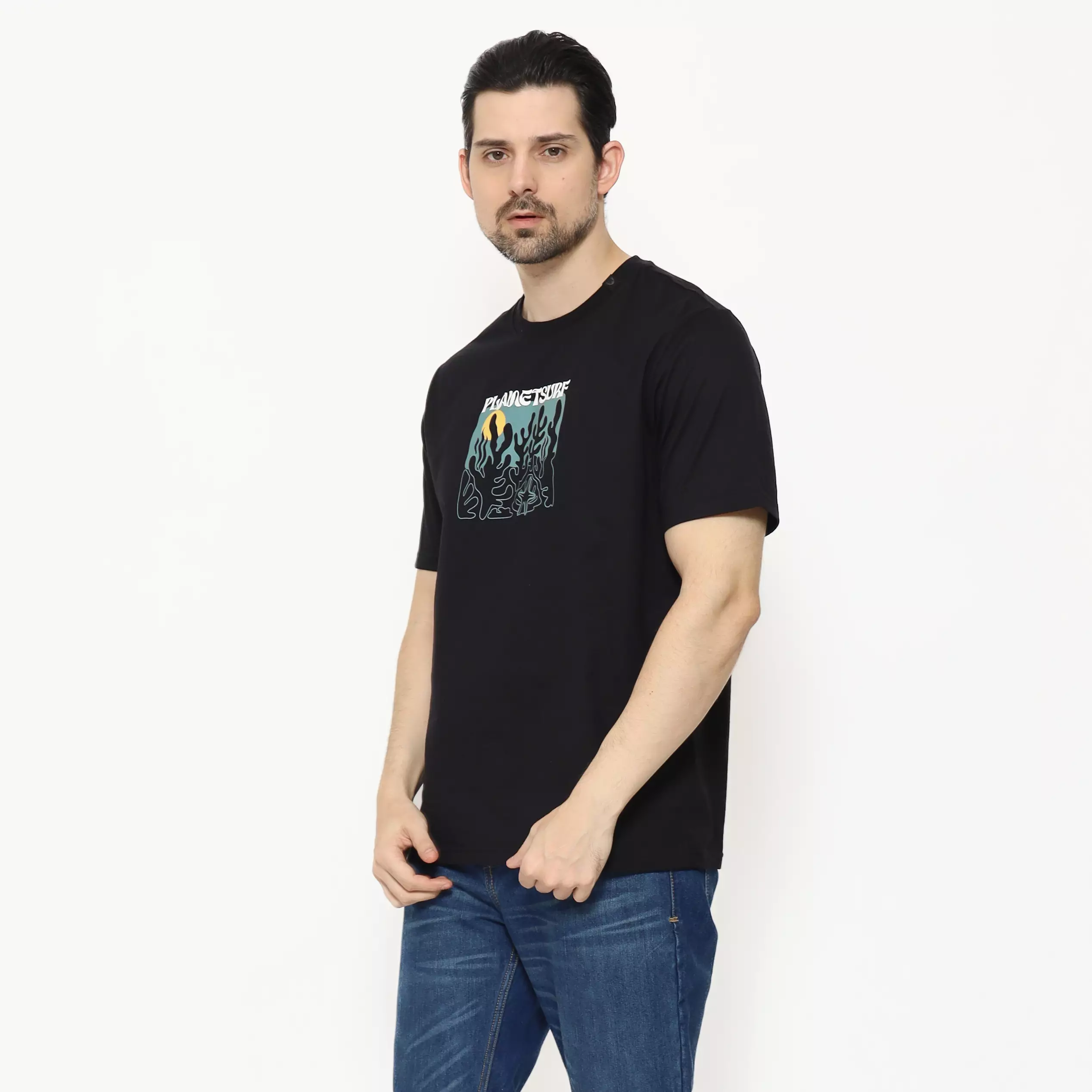 Planet Surf Clothing Kaos lengan pendek Pria Paradise  Planet Surf