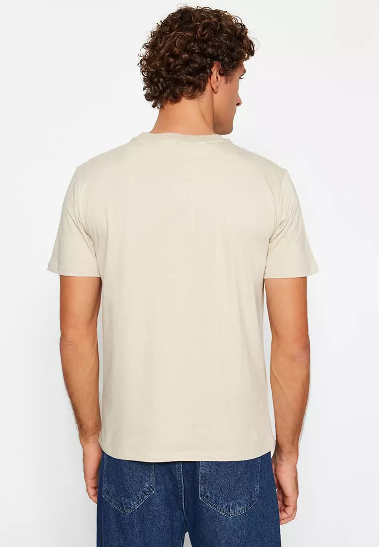 Stone-Navy Blue Basic Slim Fit 2-Pack Short Sleeve T-Shirt