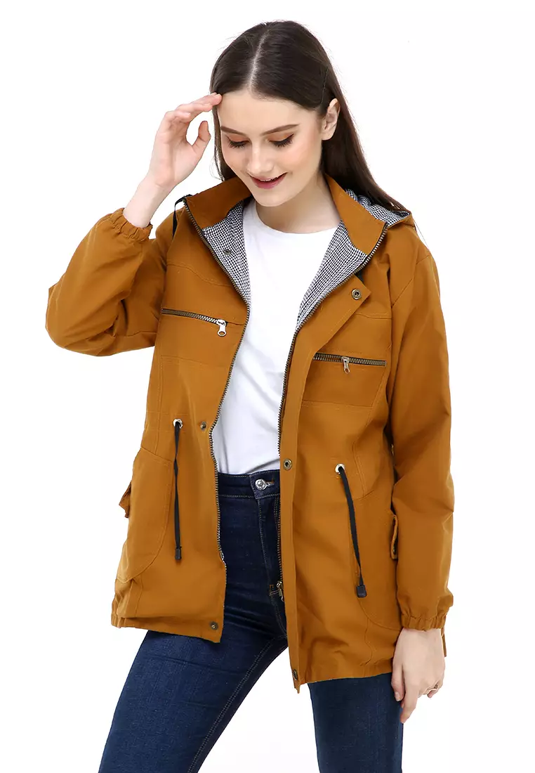 Hardwin Jaket Wanita Adventure Casual Longsleeve Jacket Outer Material Baby Canvas ORIGINAL - Yellow