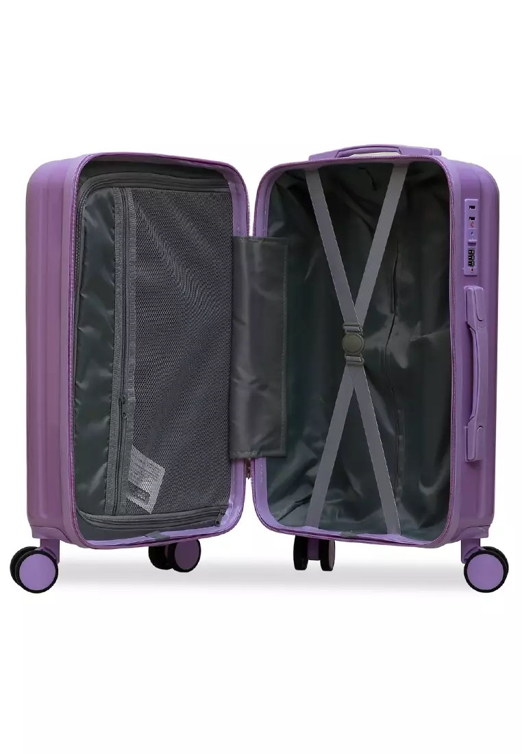 Carlton Koper Size 20inch Diamond Zipper 3 Number Combination Suitcase Unisex Material Fiber ORIGINAL - Lilac