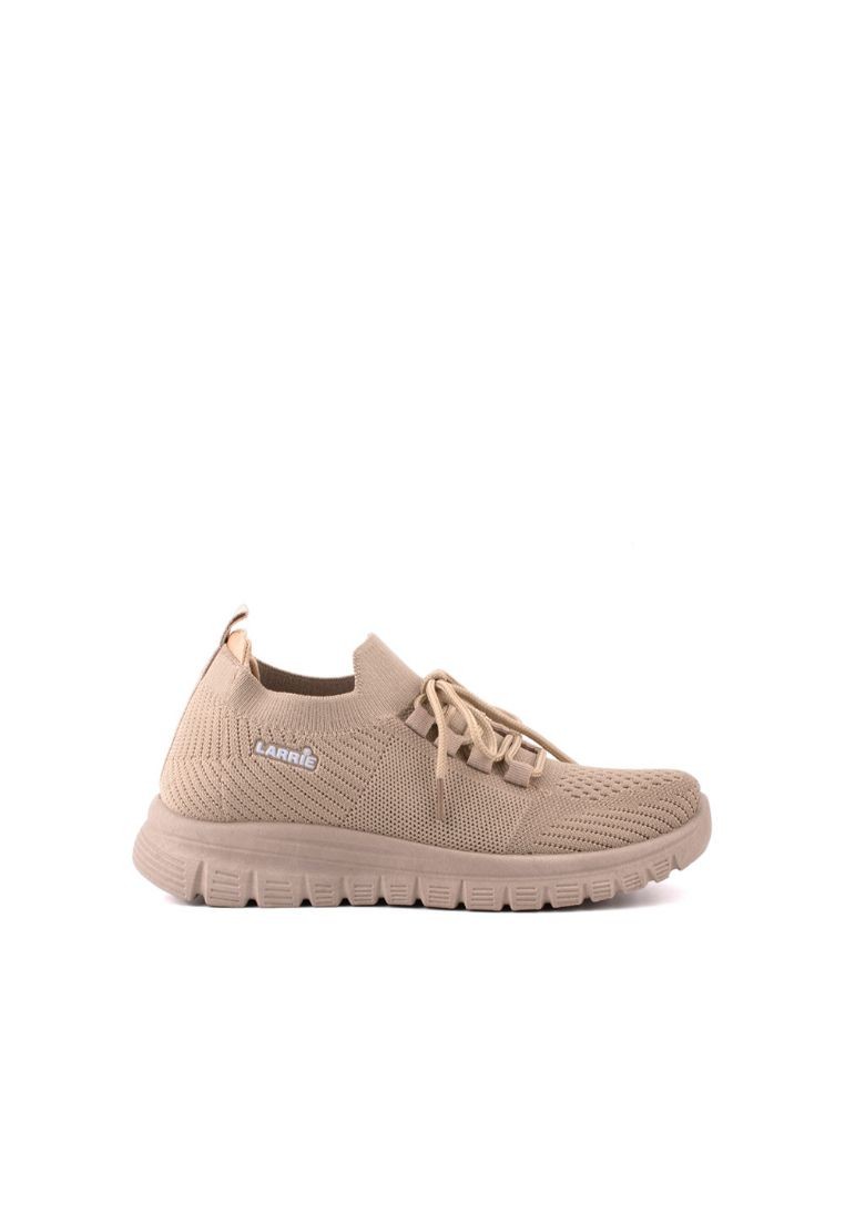 LARRIE Women Beige Lace Up Fit Delicate Sneakers