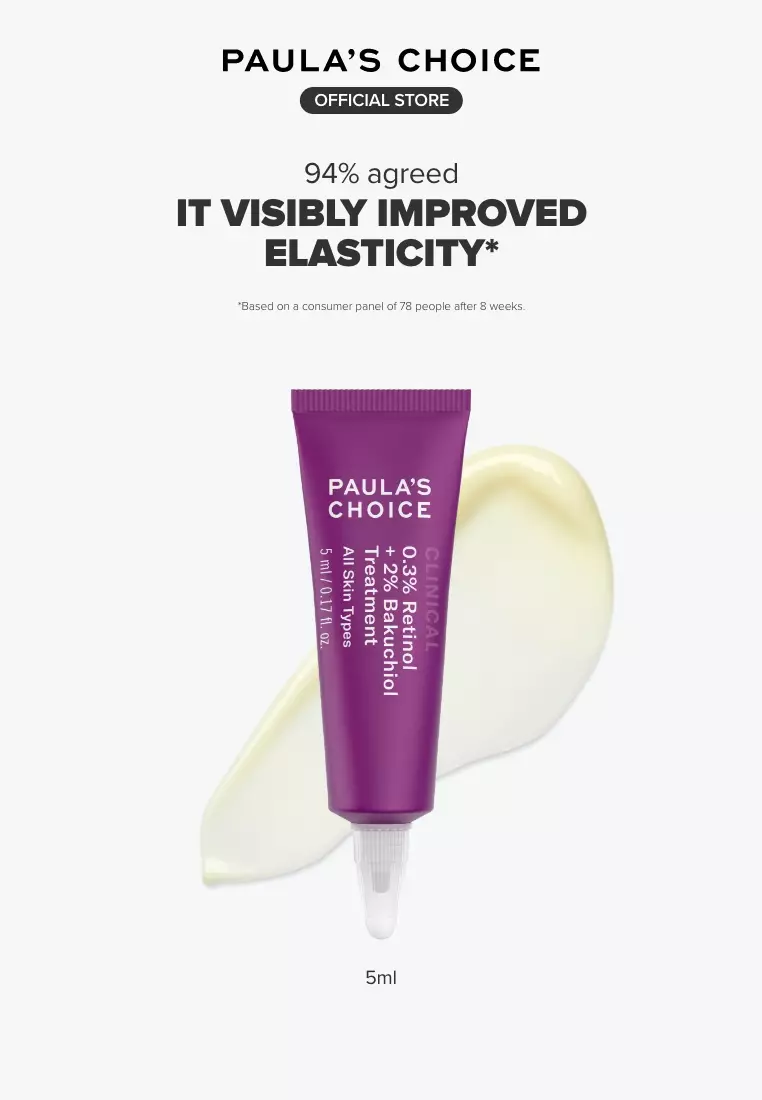 Buy Paula's Choice Clinical 0.3 Retinol + 2 Bakuchiol Treatment 5 ml Online ZALORA Malaysia