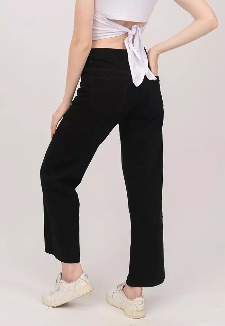 Fitwear - Lalitha Kulot Jeans - Black Plain
