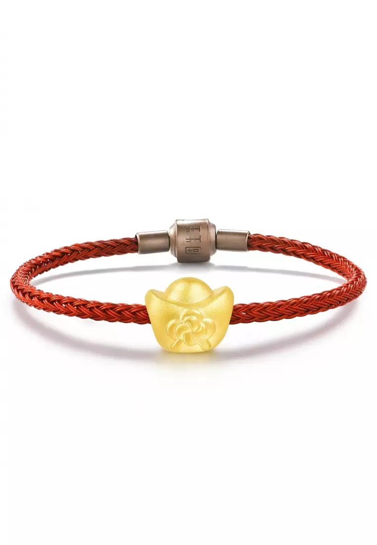 999 Gold Yuanbao Charm for Women & Men 90838C  [Bracelet not included]
