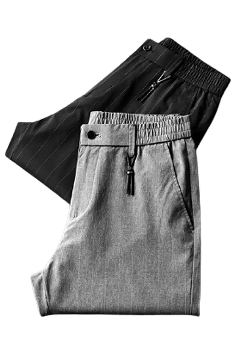 Stripe Slim Suit Pants