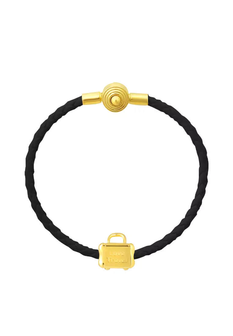 TOMEI I Love Travel Charm, Yellow Gold 916