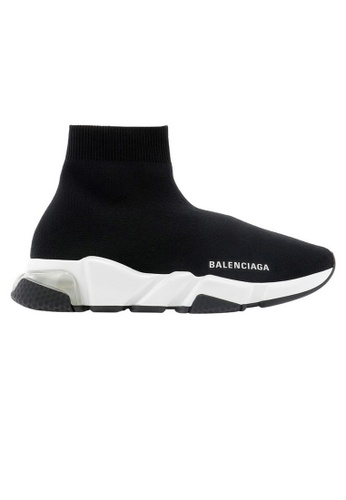 Balenciaga black Balenciaga Speed Clear Sole Women's Sneakers in Black/White 45DC0SH832079FGS_1