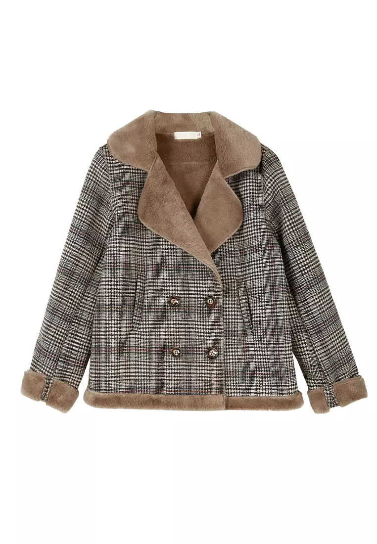 Girls deals checked coat